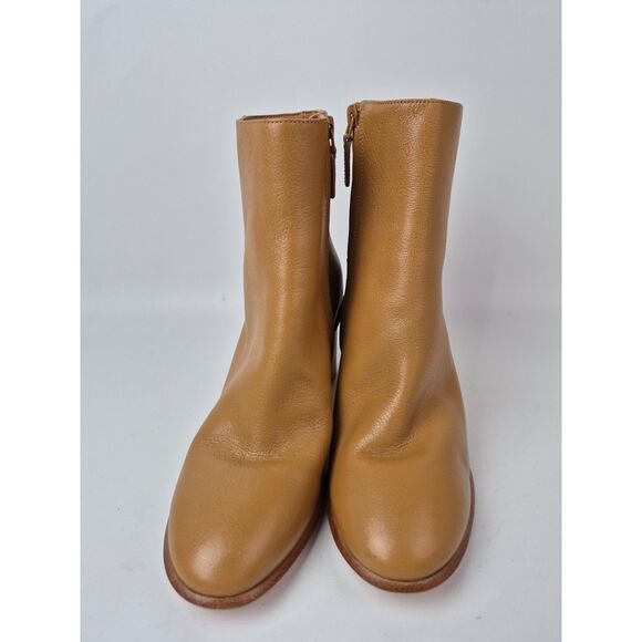 Tory Burch Women's Brown Brooke Stamped Heel Leather Bootie Size 9.5 US. - Picture 4 of 7